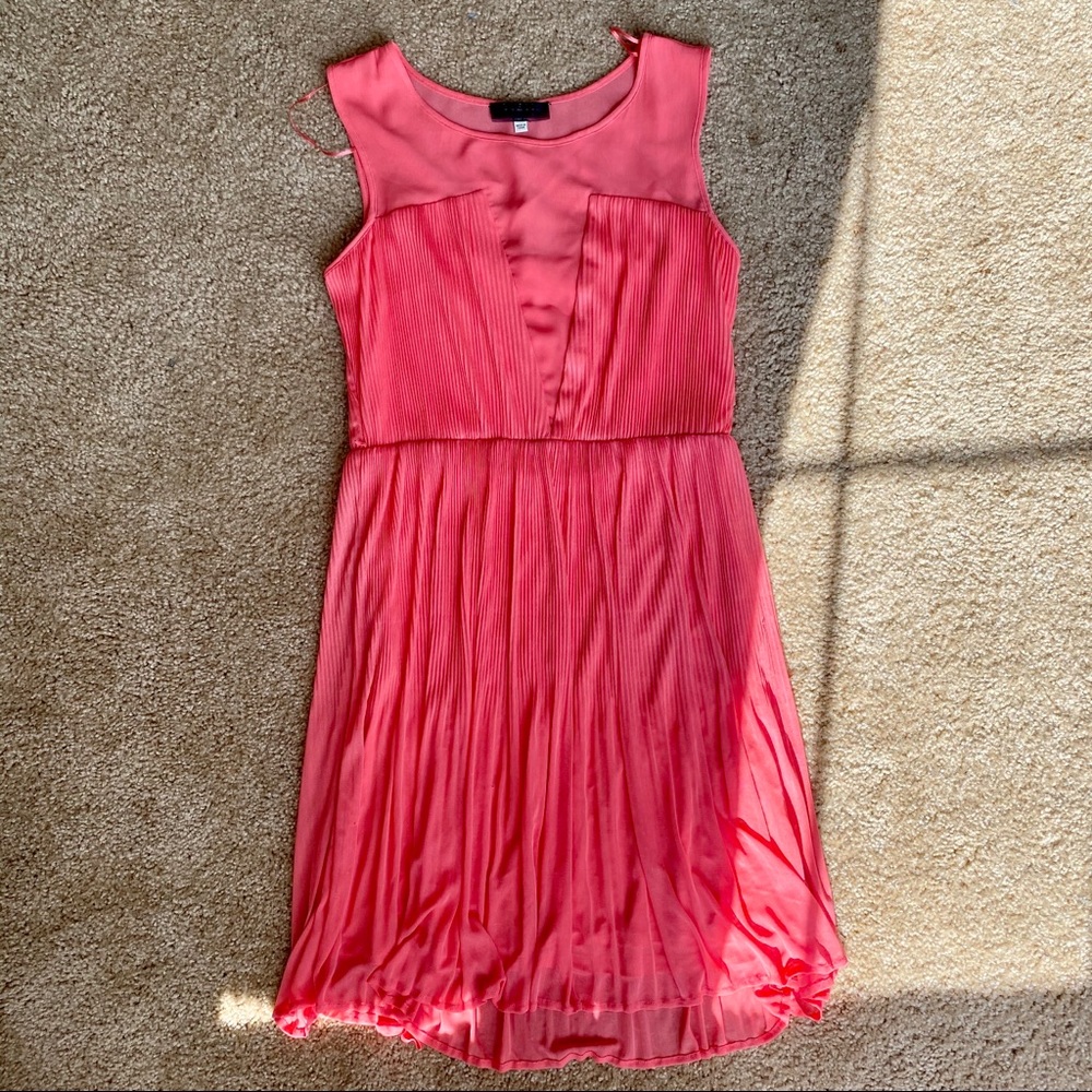 GUESS Mesh Top Pink Dress